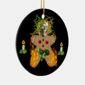 Gruseliger Lebkuchen-Mann Keramikornament (Rechts)