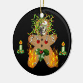 Gruseliger Lebkuchen-Mann Keramikornament (Links)