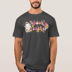 Gruseliger Lehrer Süße Geister Vintage Groovy Flor T-Shirt