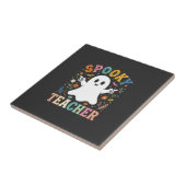 Gruseliger Lehrer Süßer Geist Halloween-Design_1 Fliese (Seite)