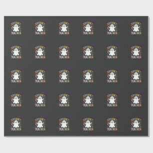 Gruseliger Lehrer Süßer Geist Halloween Design_1 Geschenkpapier
