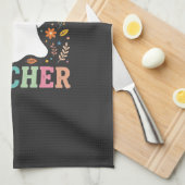 Gruseliger Lehrer Süßer Geist Halloween Design_1 Geschirrtuch (Viertel Falte)