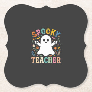 Gruseliger Lehrer Süßer Geist Halloween Design_1 Untersetzer
