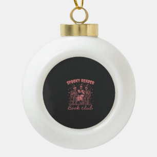 Gruseliger Leser Buchclub D Rot Keramik Kugel-Ornament