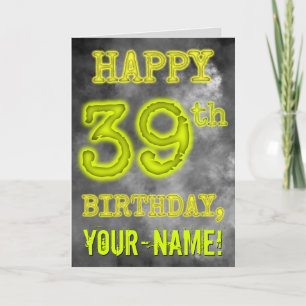Gruseliger leuchtender Aura-Look "HAPPY 39. GEBURT Karte