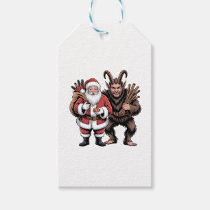 Gruseliger lustiger Horror-Weihnachtsmann Krampus Geschenkanhänger