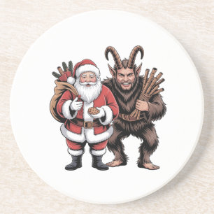 Gruseliger lustiger Horror-Weihnachtsmann Krampus Getränkeuntersetzer