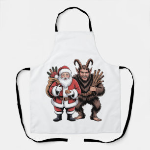 Gruseliger lustiger Horror-Weihnachtsmann Krampus Schürze