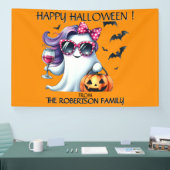 Gruseliger Mädchen-Geist Halloween  Banner (Messe)
