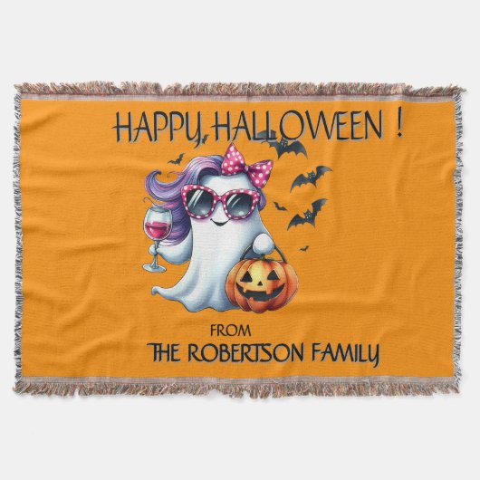 Gruseliger Mädchen-Geist Halloween Decke (Vorderseite)