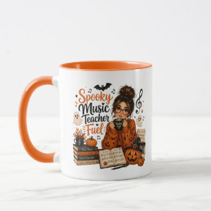Gruseliger Musiklehrer-Treibstoff Halloween Orange Tasse