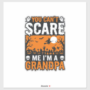 Gruseliger Opa Vintage Halloween-Shirt-Design_1 Aufkleber