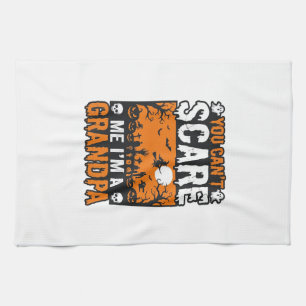 Gruseliger Opa Vintage Halloween-Shirt-Design_1 Geschirrtuch