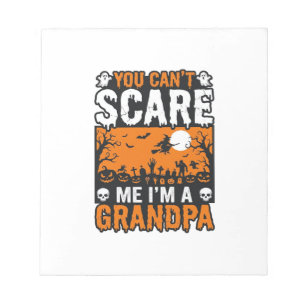 Gruseliger Opa Vintage Halloween-Shirt-Design_1 Notizblock