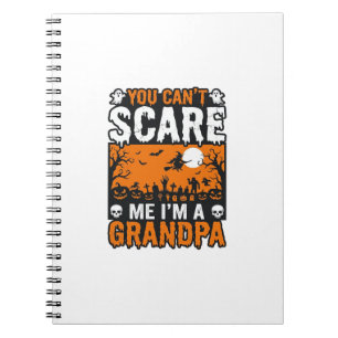 Gruseliger Opa Vintage Halloween-Shirt-Design_1 Notizblock