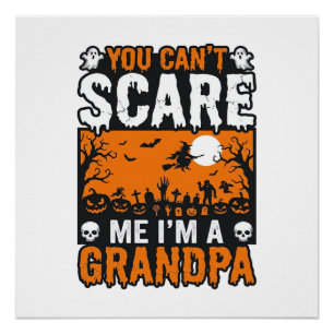 Gruseliger Opa Vintage Halloween-Shirt-Design_1 Poster
