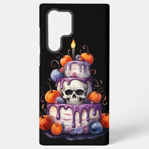 GRUSELIGER ORANGER LILA SCHICHT-HALLOWEEN-KUCHEN SAMSUNG GALAXY HÜLLE