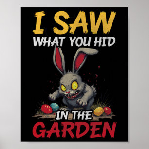Gruseliger Osterhase Gruseliges Kaninchen Horror G Poster