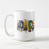 Gruseliger Papa-Buchstabenblock Kaffeetasse (Links)