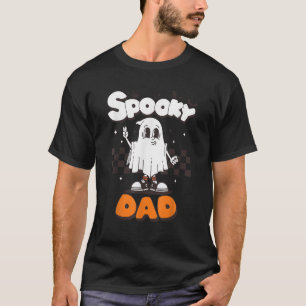 Gruseliger Papa Halloween-Geist Kostüm Retro Groov T-Shirt