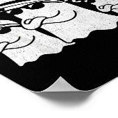 Gruseliger Papa Vintage Daddy Geist Lustiger Hallo Poster (Ecke)