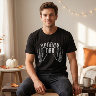 Gruseliger Papa Vintage-Skelett Halloween T-Shirt