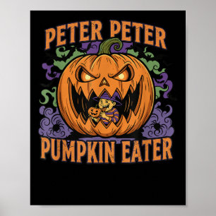 Gruseliger Peter Kürbisfresser Halloween Jack O La Poster