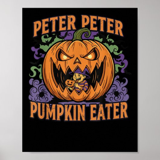 Gruseliger Peter Kürbisfresser Halloween Jack O La Poster (Vorne)