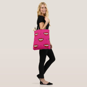 Gruseliger Pinker Vampir Halloween Tasche