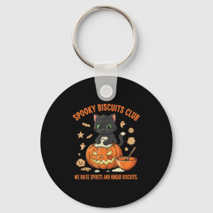 Gruseliger Plätzchen-Club-Katzenspaß Halloween-Bac Schlüsselanhänger