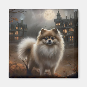 Gruseliger Pomeranian Halloween Magnet