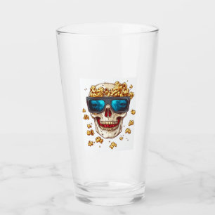 Gruseliger Popcorn-Schädel � Lustiges Horrorfilm-S Glas