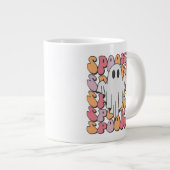Gruseliger Retro-Geist Jumbo-Tasse (Vorderseite Rechts)