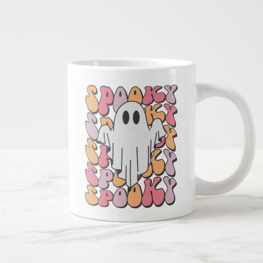 Gruseliger Retro-Geist Jumbo-Tasse (Rechts)