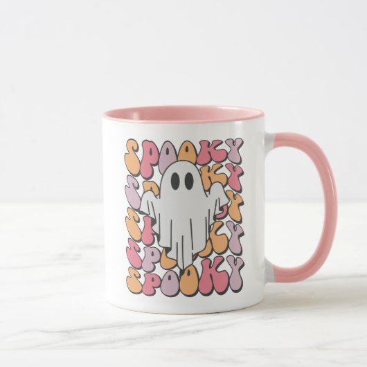 Gruseliger Retro-Geist Tasse (Rechts)