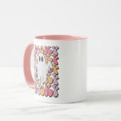 Gruseliger Retro-Geist Tasse (Vorderseite Links)