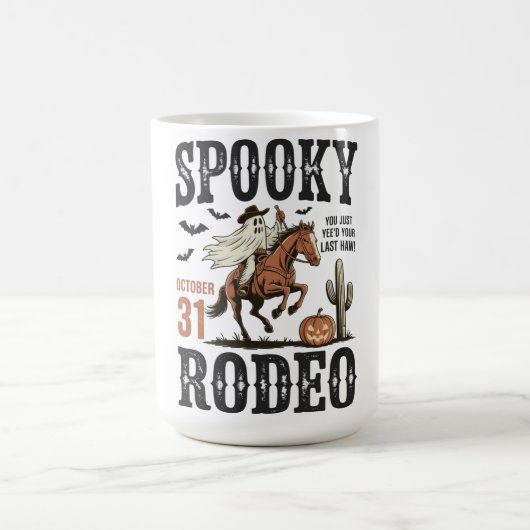 Gruseliger Rodeo-Western-Halloween Kaffeetasse (Mittel)
