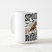 Gruseliger Rodeo-Western-Halloween Kaffeetasse (Vorderseite Links)