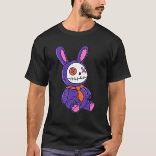 Gruseliger rosa Pastell-Goth-Teddybär-Voodoo-Puppe T-Shirt