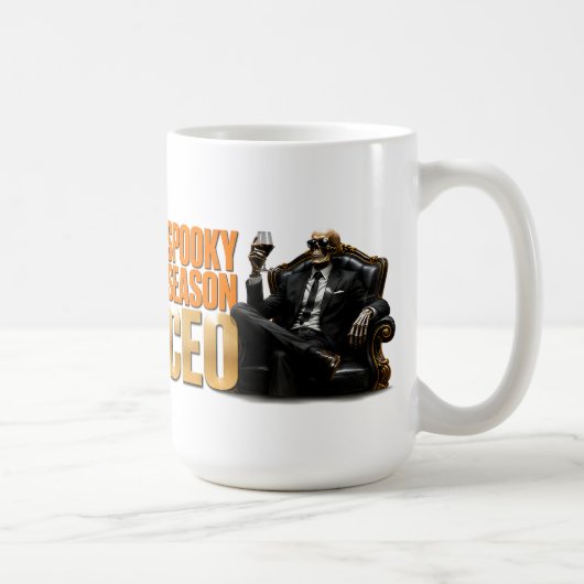 💼 Gruseliger Saison-CEO Lustiger Halloween-Chef-Z Kaffeetasse (Rechts)