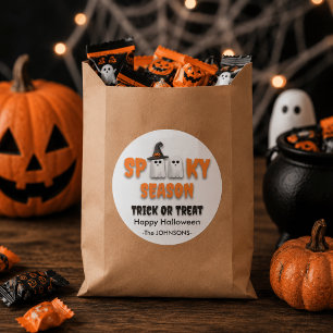 Gruseliger Saison-Geist – Halloween-Design Runder Aufkleber