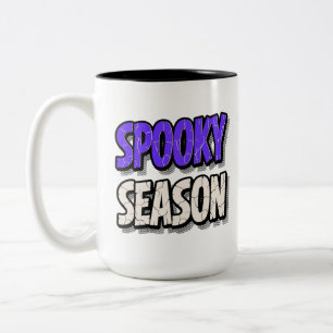Gruseliger Saison-Lila-Comic Zweifarbige Tasse