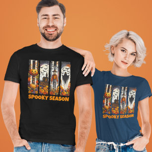 Gruseliger Saison-Pinselstrich Halloween Herbst T-Shirt
