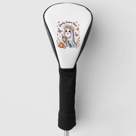 Gruseliger Saison-Vibes-Geist Golf Headcover (Vorderseite)