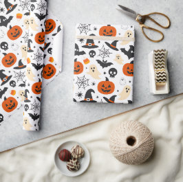 Gruseliger saisonaler Halloween-Muster Geschenkpapier
