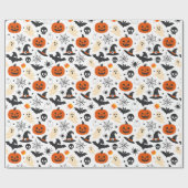 Gruseliger saisonaler Halloween-Muster Geschenkpapier (Flach)