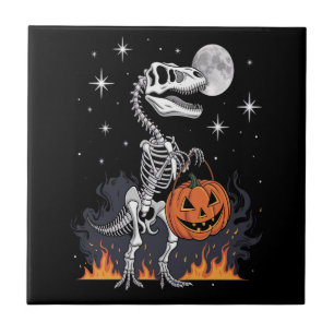 Gruseliger Saurus Halloween-Dinosaurier Fliese
