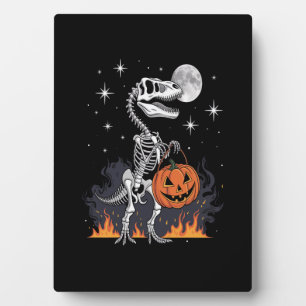 Gruseliger Saurus Halloween-Dinosaurier Fotoplatte