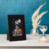 Gruseliger Saurus Halloween-Dinosaurier Fotoplatte (Seite)