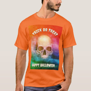 Gruseliger Schädel. Süßes oder Saures. Halloween T-Shirt